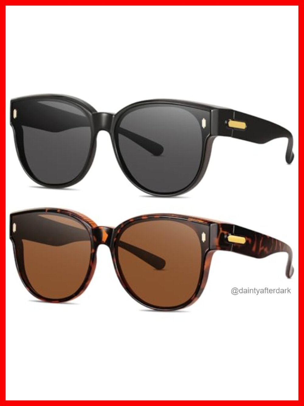 Polarized Fit Over Glasses Sunglasses UV400 Oversized Round Cat Eye Women